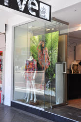 Frameless Glass Shopfront with Hinged Door